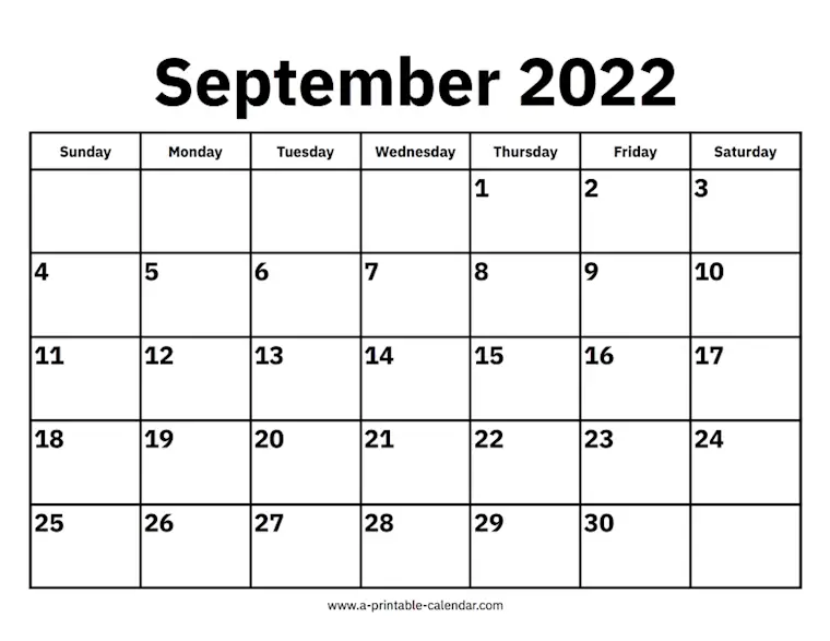 September 2022 Calendar Template 46 Free Printable September 2022 Calendars To Download - Onedesblog