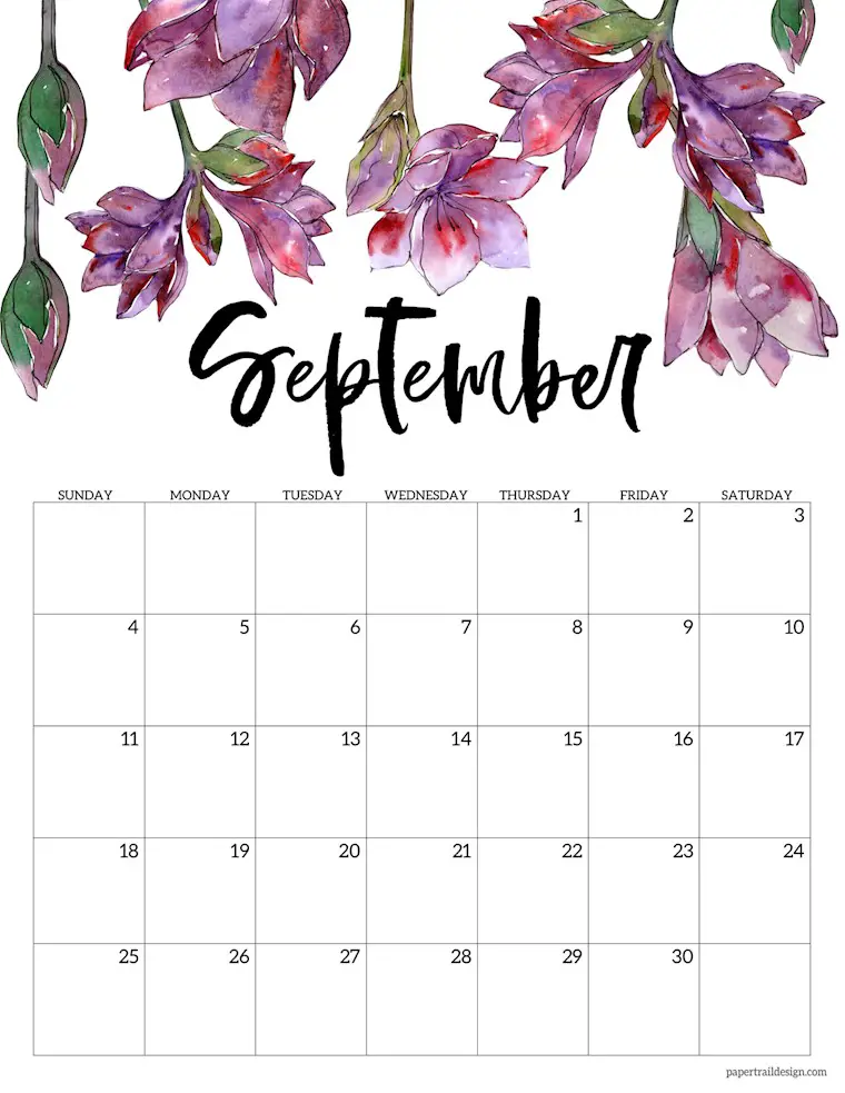 september floral calendar 2022 old 2