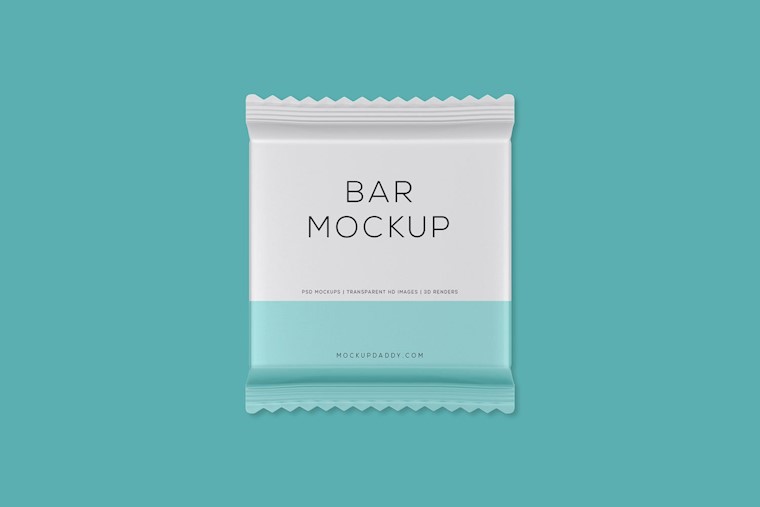 small chocolate wrapper mockup