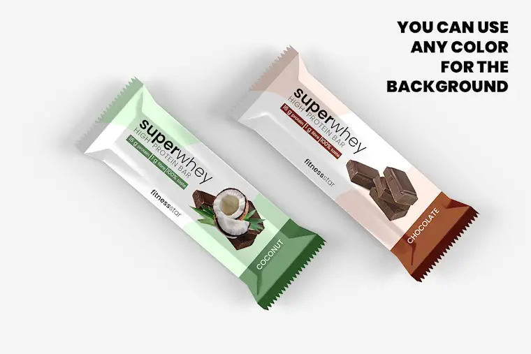 snack protein bar mockup 9 views