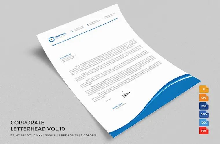 corporate letterhead 10 with ms word