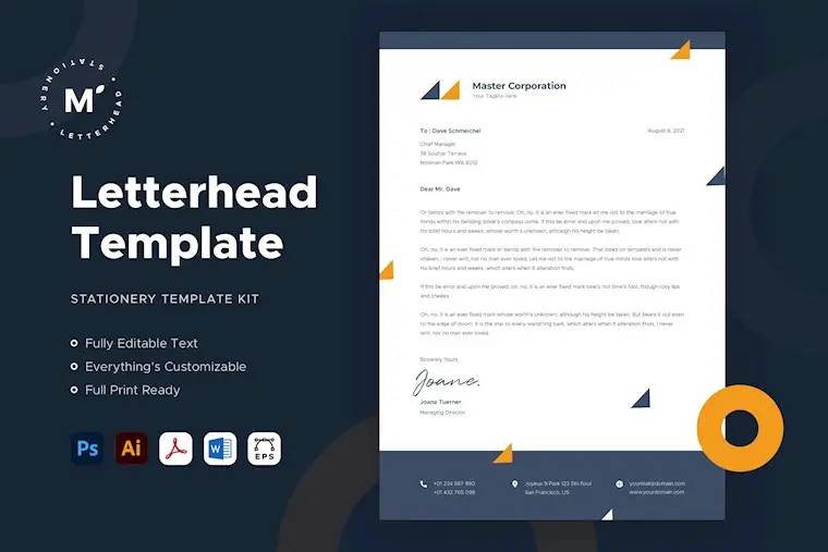 corporate letterhead template