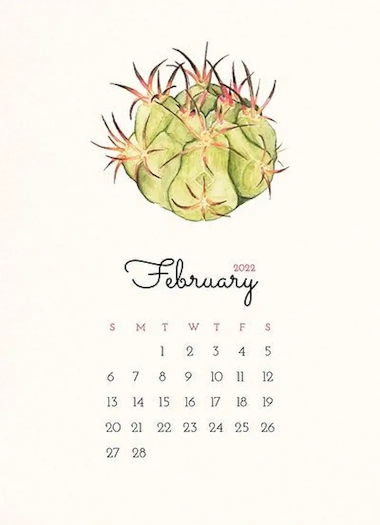 february 2022 calendar template editable monthly planner botanical calendar watercolor calendar 2022