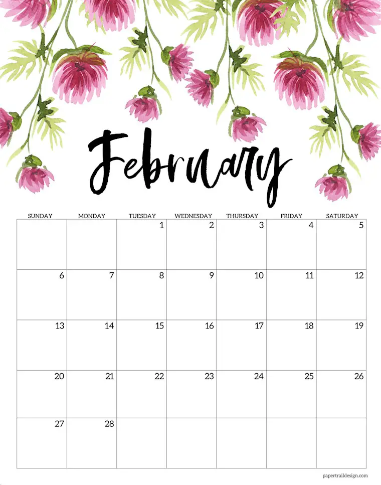 february floral calendar 2022 old 1