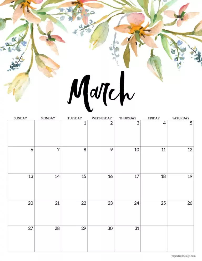 39 Aesthetic Cute March Calendars 2022