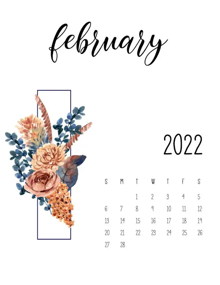 41 cute aesthetic february calendars 2022 to download onedesblog