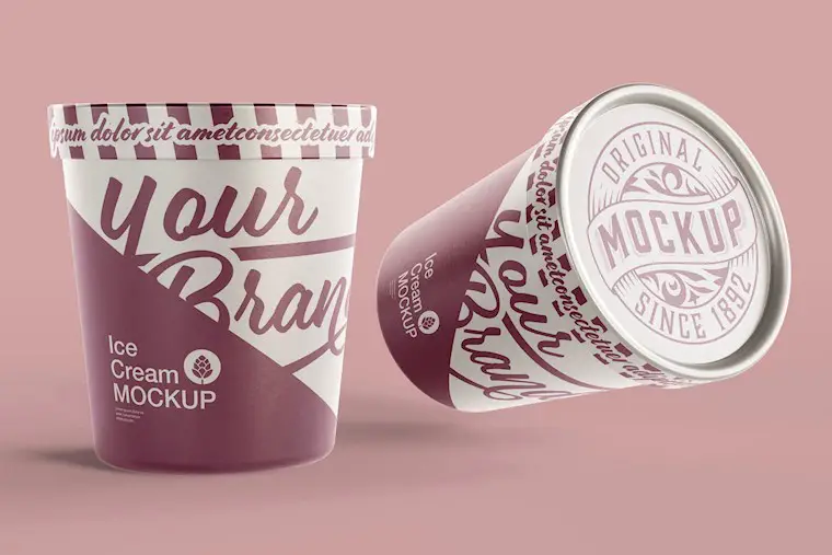 ice cream cup mockup l5x662l