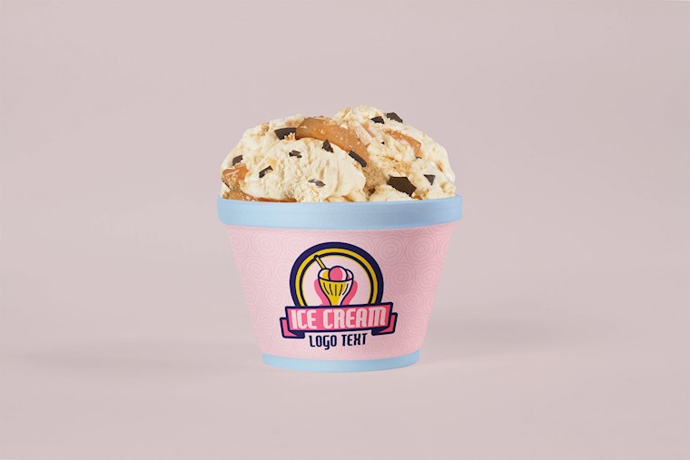 ice cream cup mockup la42nps