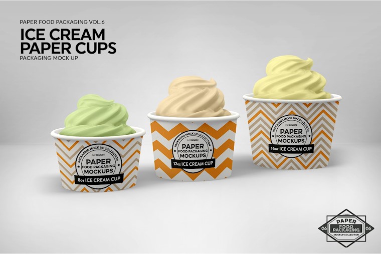 ice cream cups mockup