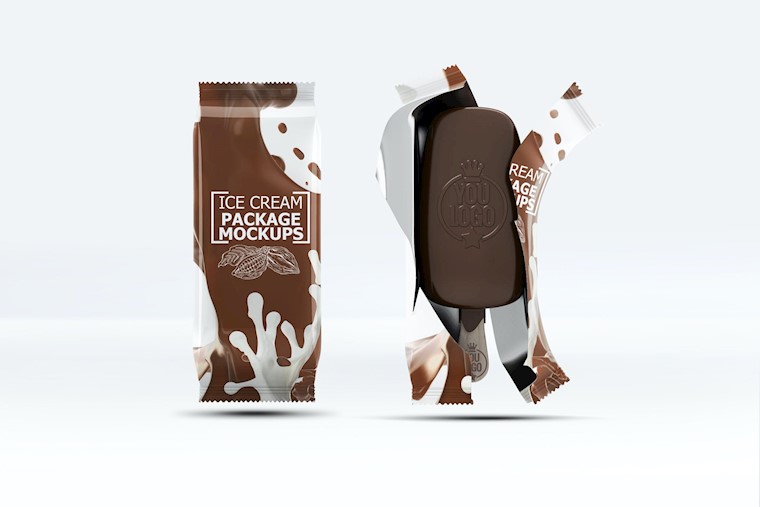 ice cream package mock up