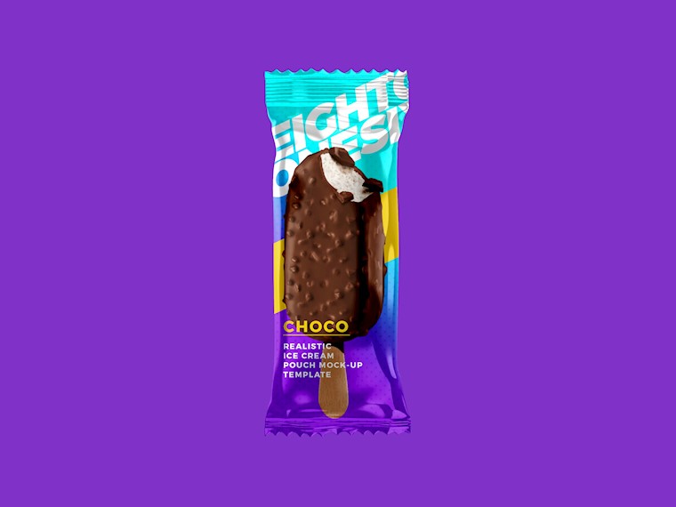 ice cream pouch mock up template