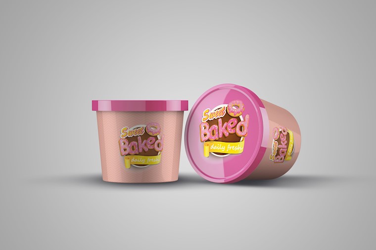 ice cream product mock up