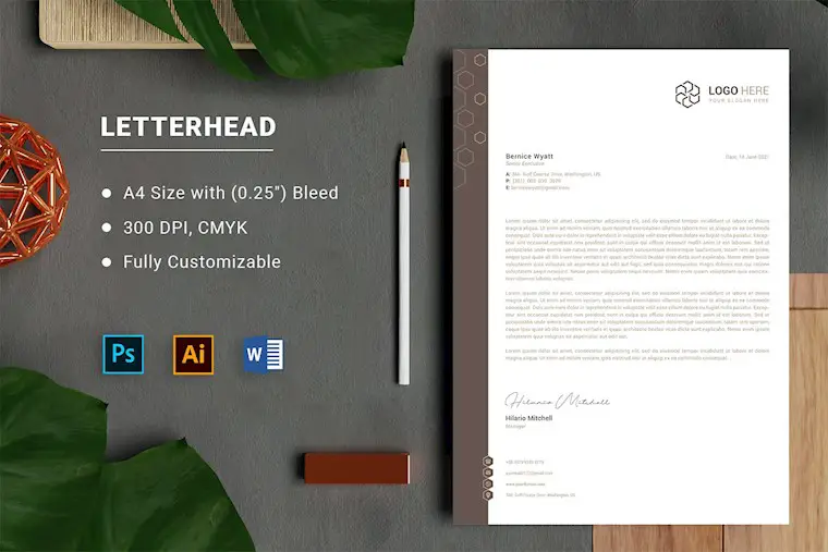 letterhead editable