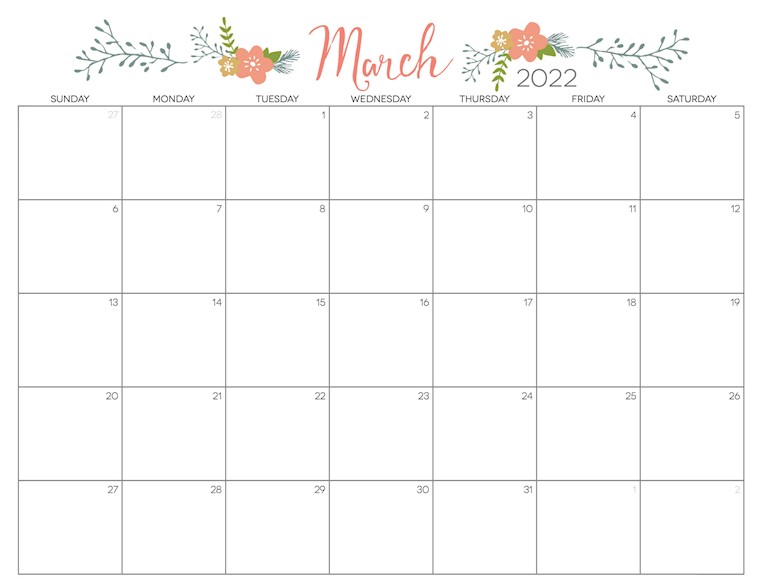 march floral calendar 2022 old 1