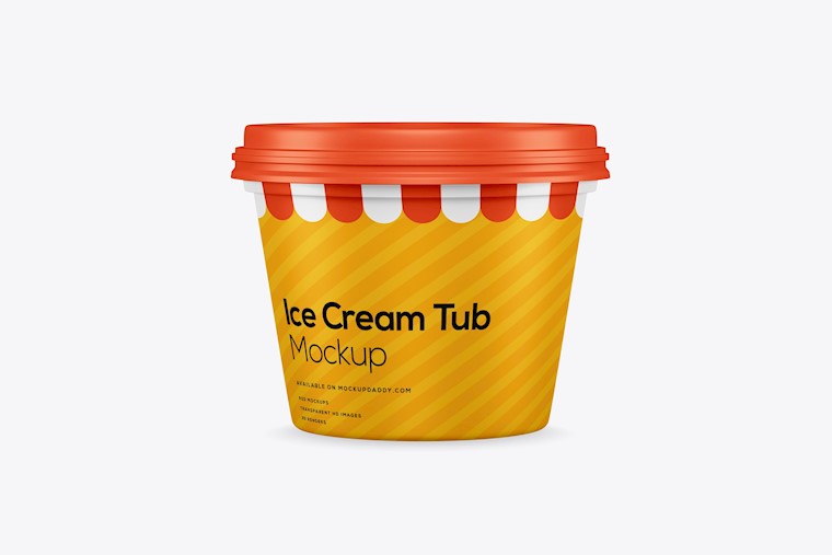 mini icecream cup mockup