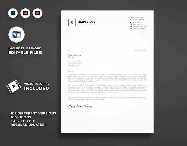 minimal professional letterheads