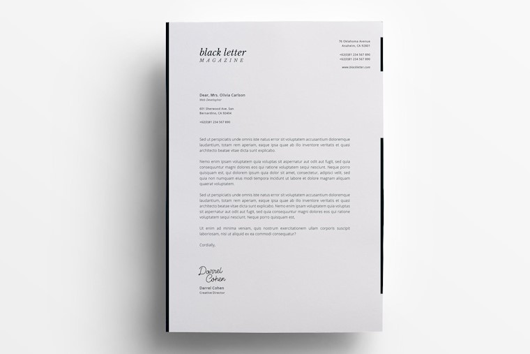 modern letterhead