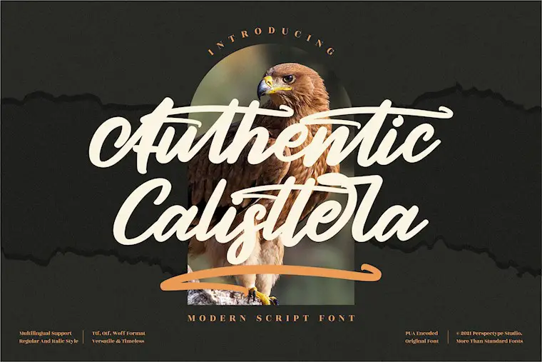 authentic calisttera font