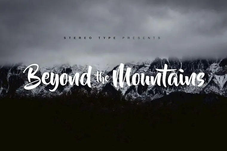 beyond the mountains font