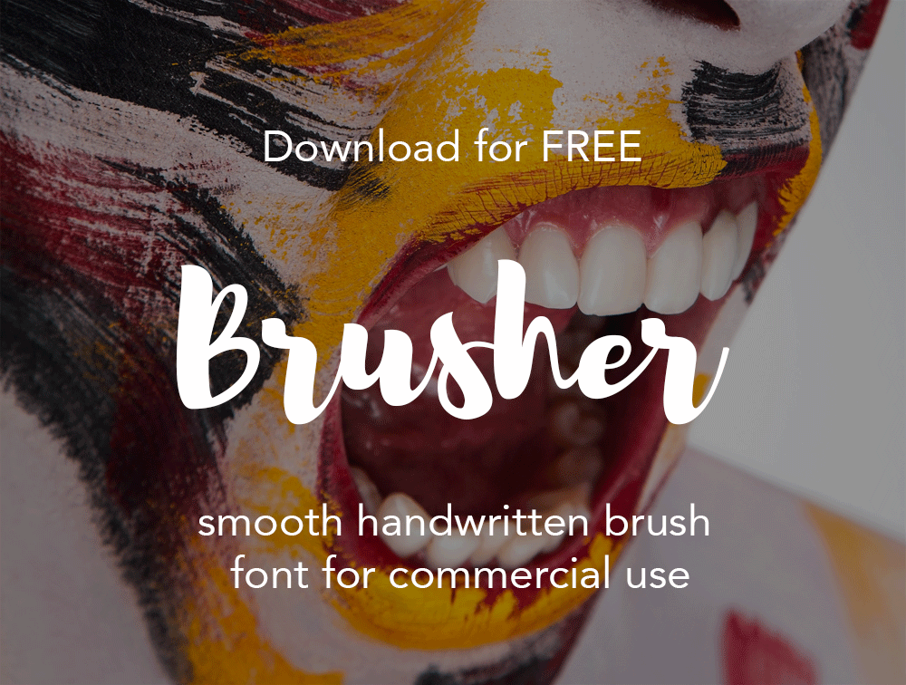brusher font free download now