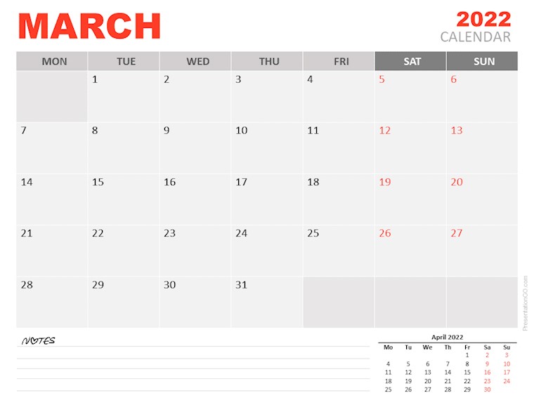 31 Minimalist Basic Printable March Calendars 2022 - Onedesblog