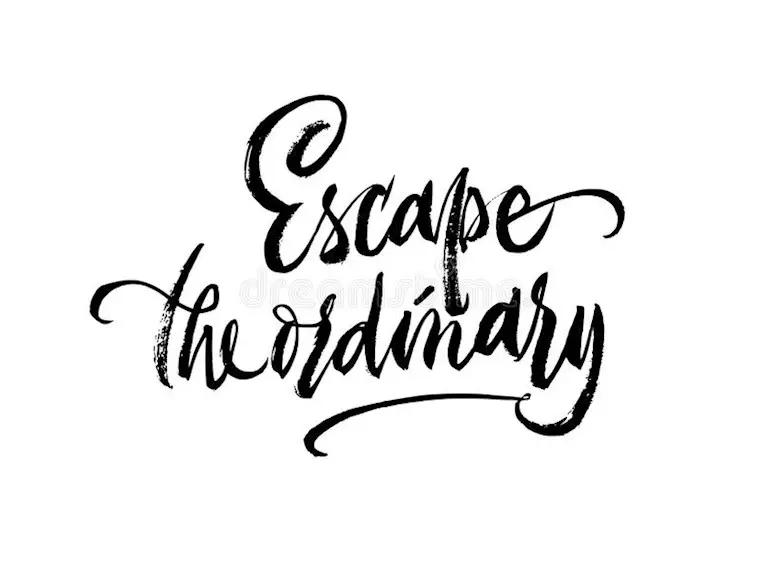 escape ordinary phrase lettering inspirational quote vecto escape ordinary phrase lettering inspirational quote vector ink 114622103