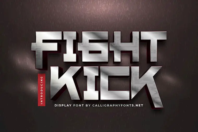 fight kick font