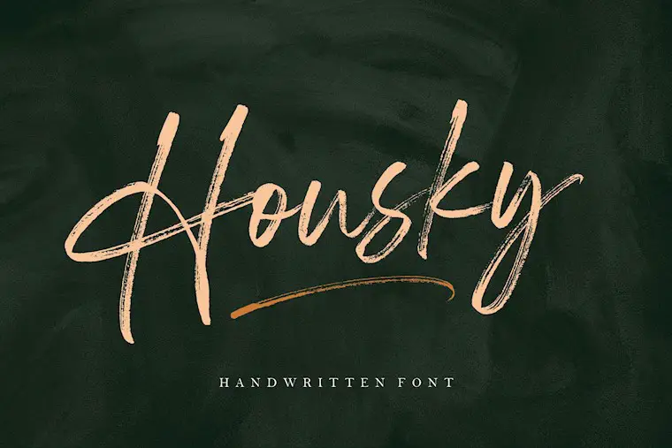housky handwritten font