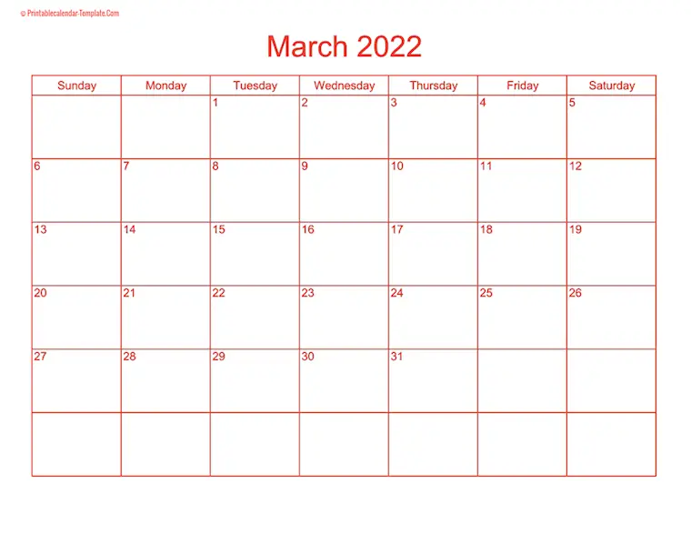 31 minimalist basic printable march calendars 2022 onedesblog