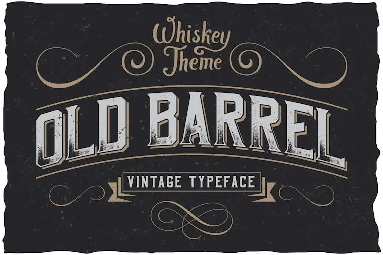 oldbarrel vintage typeface