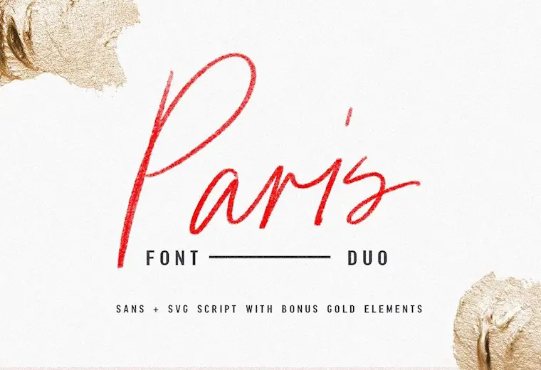 paris font duo svg with extras