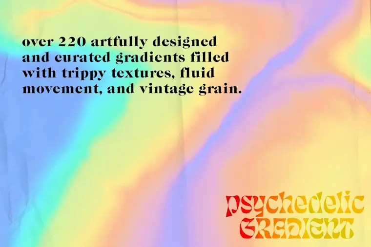 psychedelic gradient 70s design