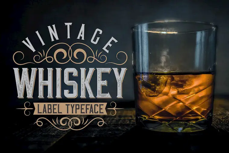 vintage whiskey typeface