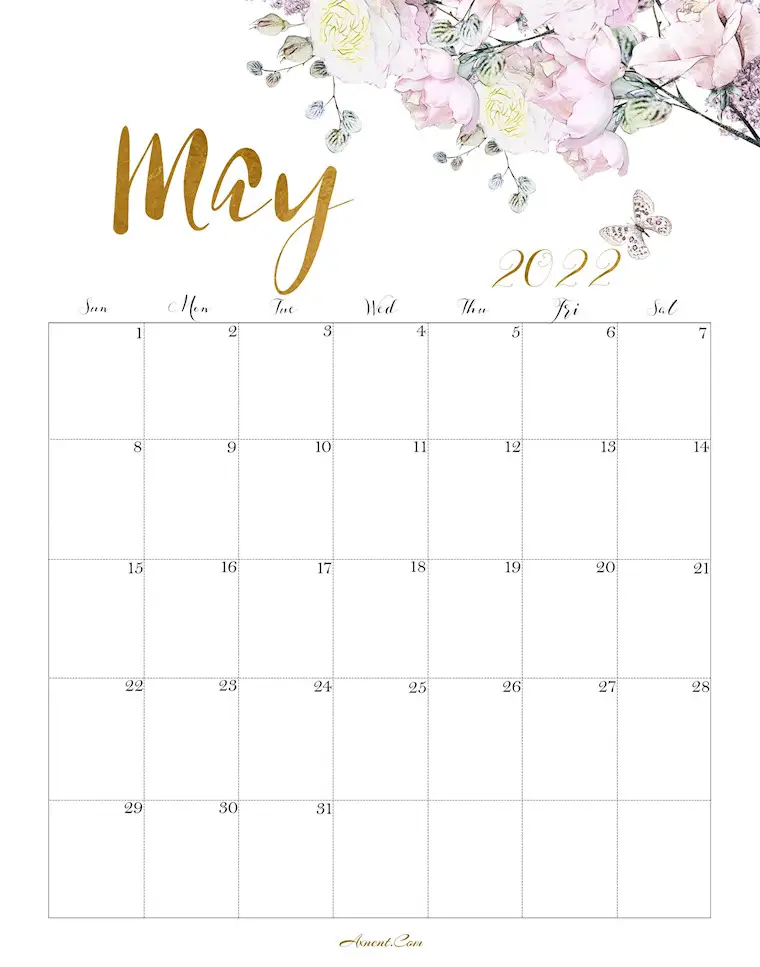 calendar may 2022 cute