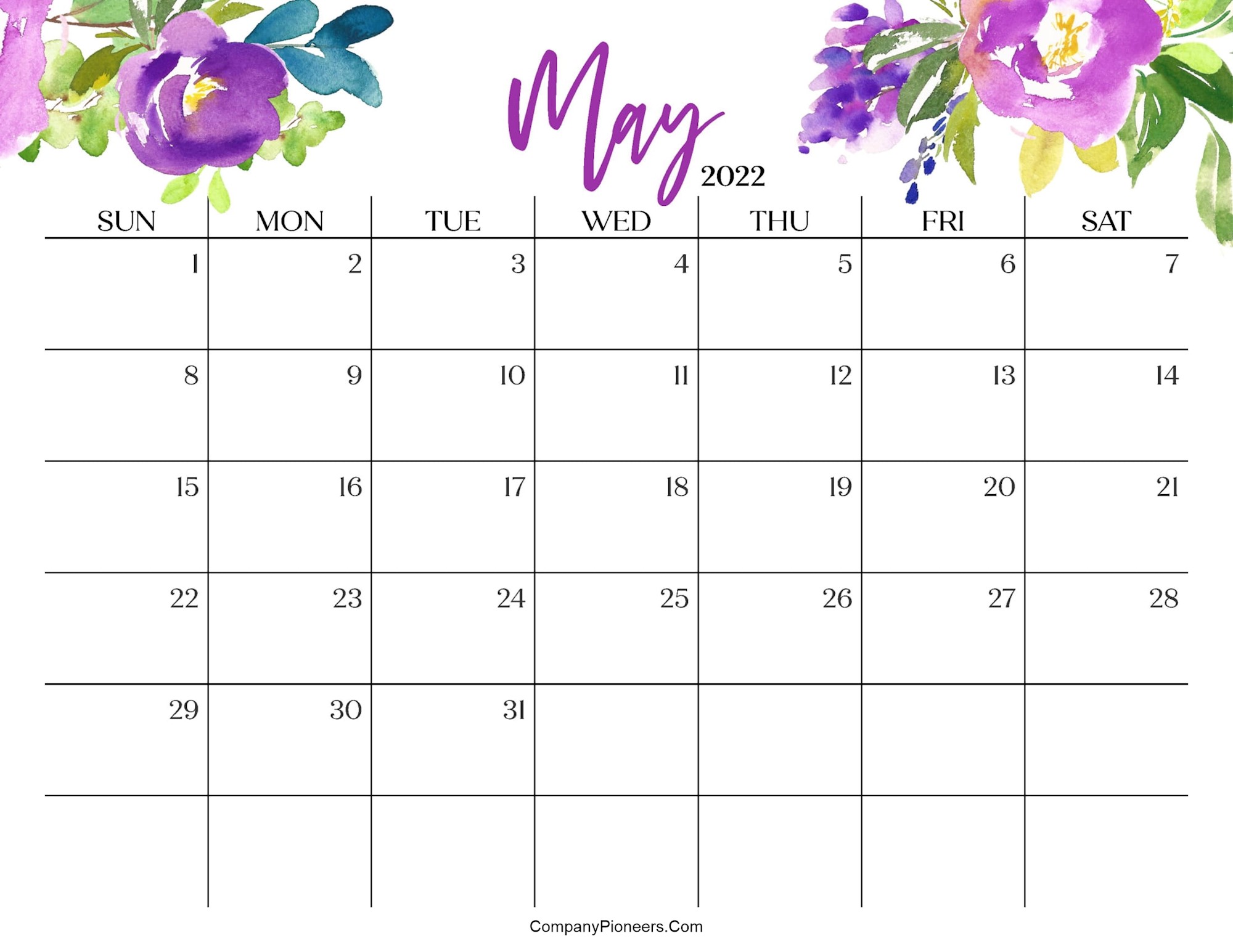 55 Aesthetic Cute May 2022 Calendars: Free Download - Onedesblog