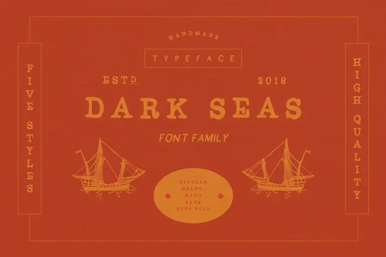 dark seas font family