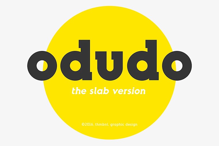 odudo slab typeface rounded font