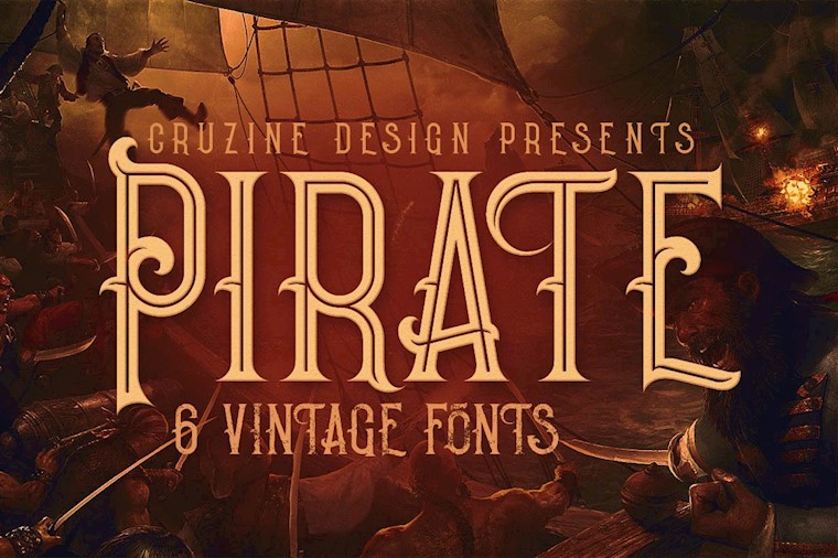 pirate vintage style font