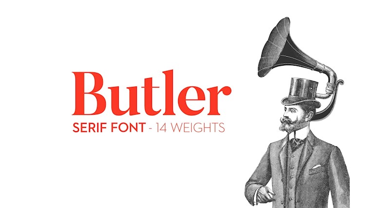 stencil font butler