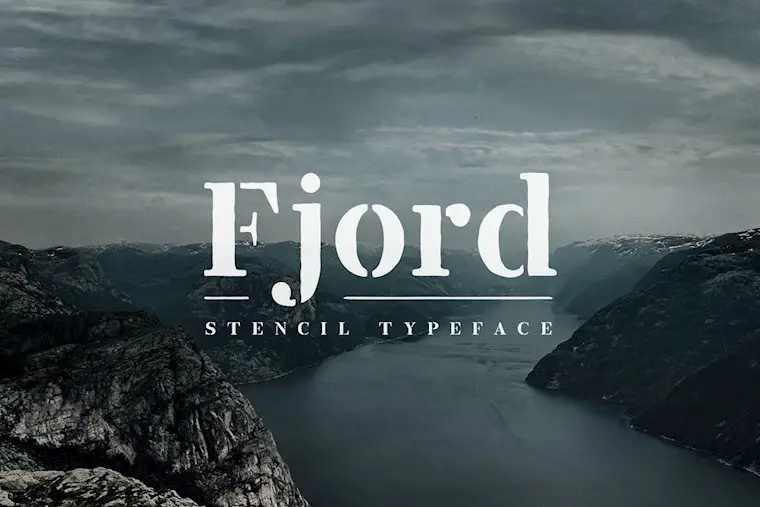 stencil font fjord