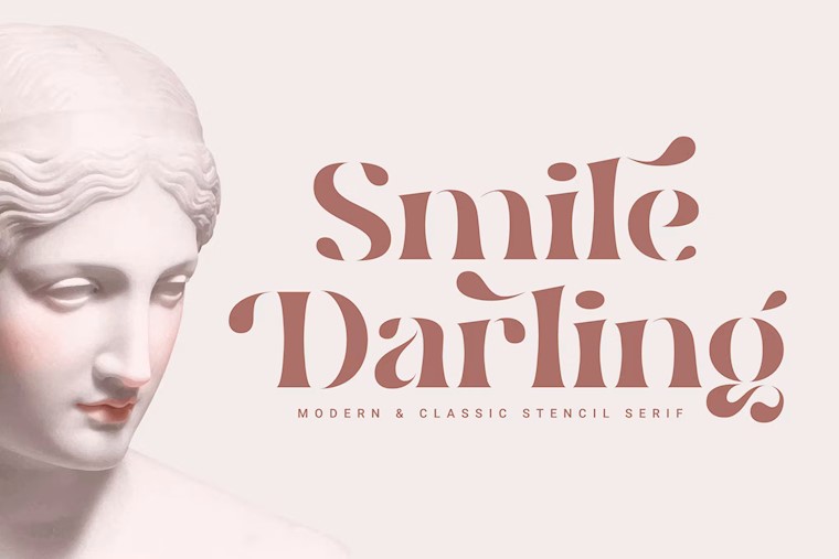 stencil font smile darling
