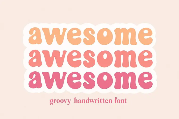 awesome groovy font