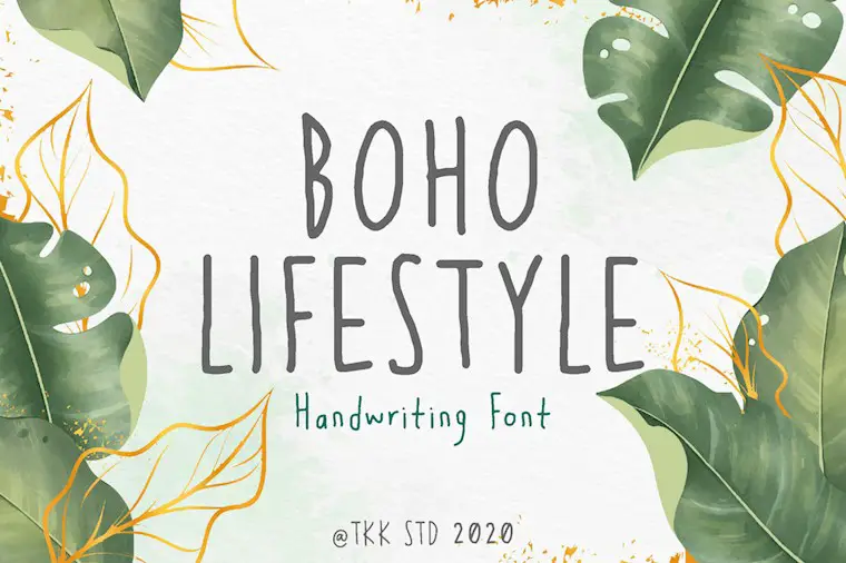 boho lifestyle font