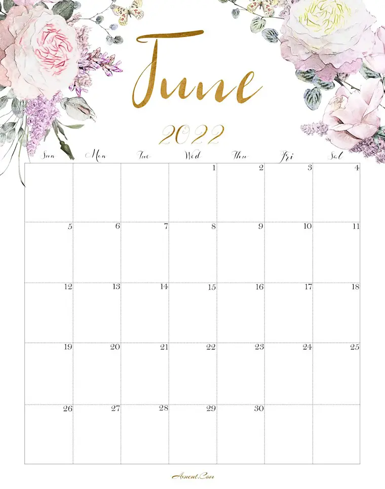 calendar june 2022 cute