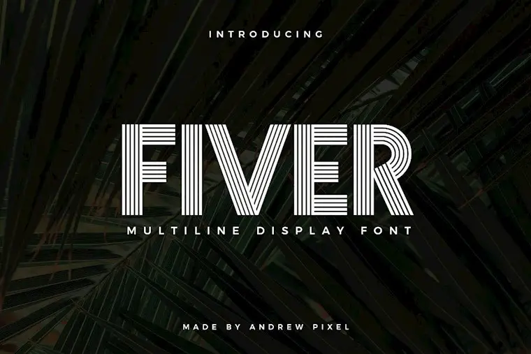 fiver multiline display font