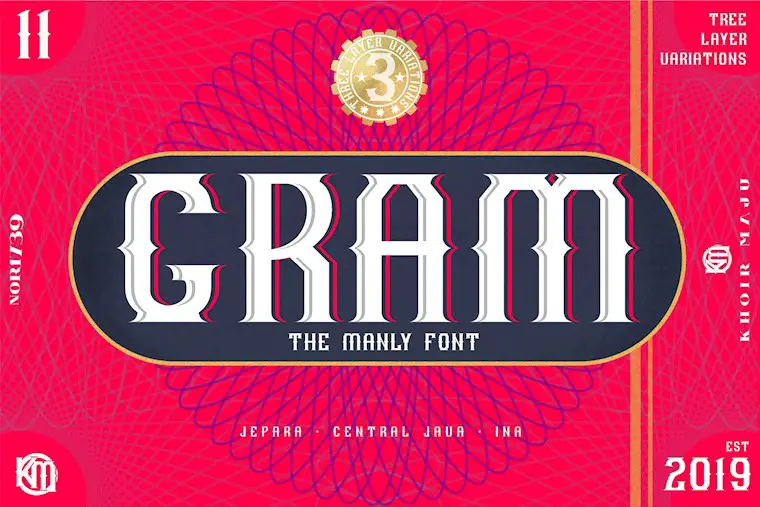 gram new display font