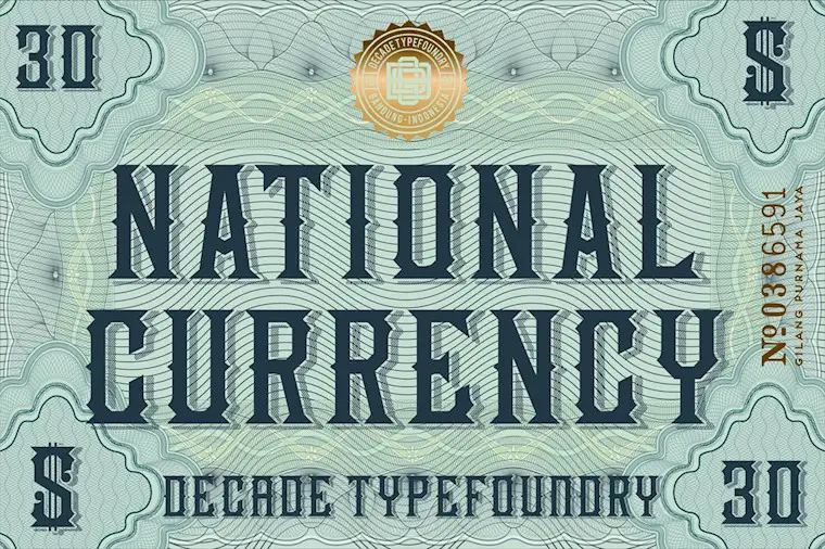 national currency font