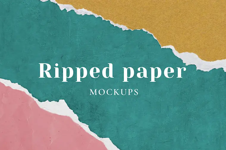 ripped paper background mockup
