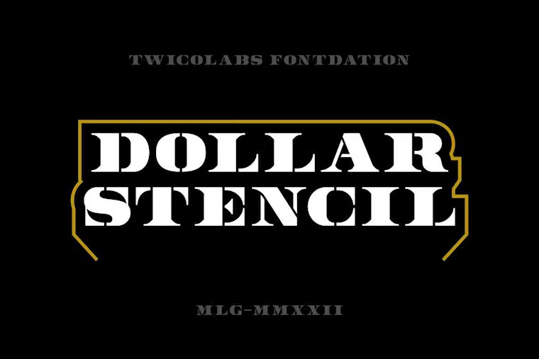 stencil dollar