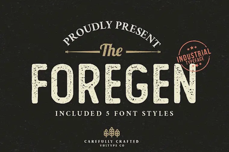 the foregen rough one font
